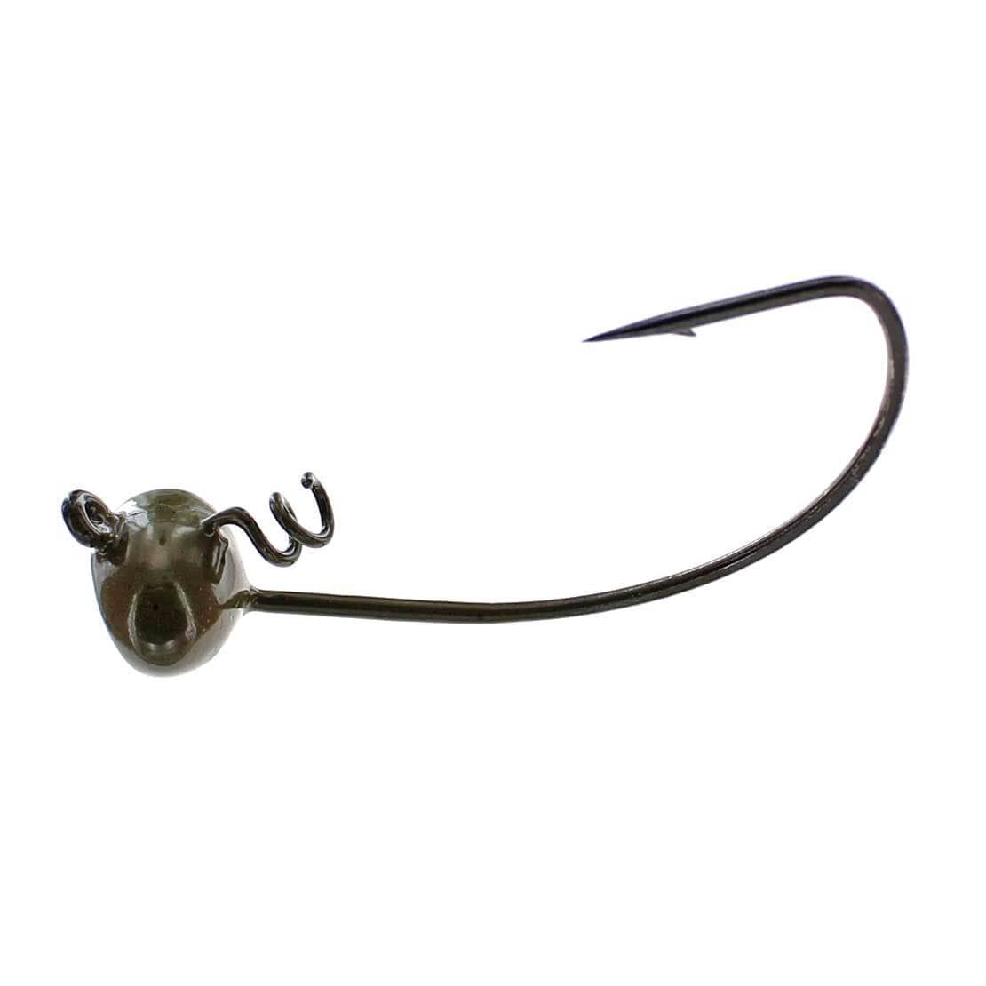 Spotsticker Football Ewg Shaky Head 4Pk-1/8 oz-Green Pumpkin-