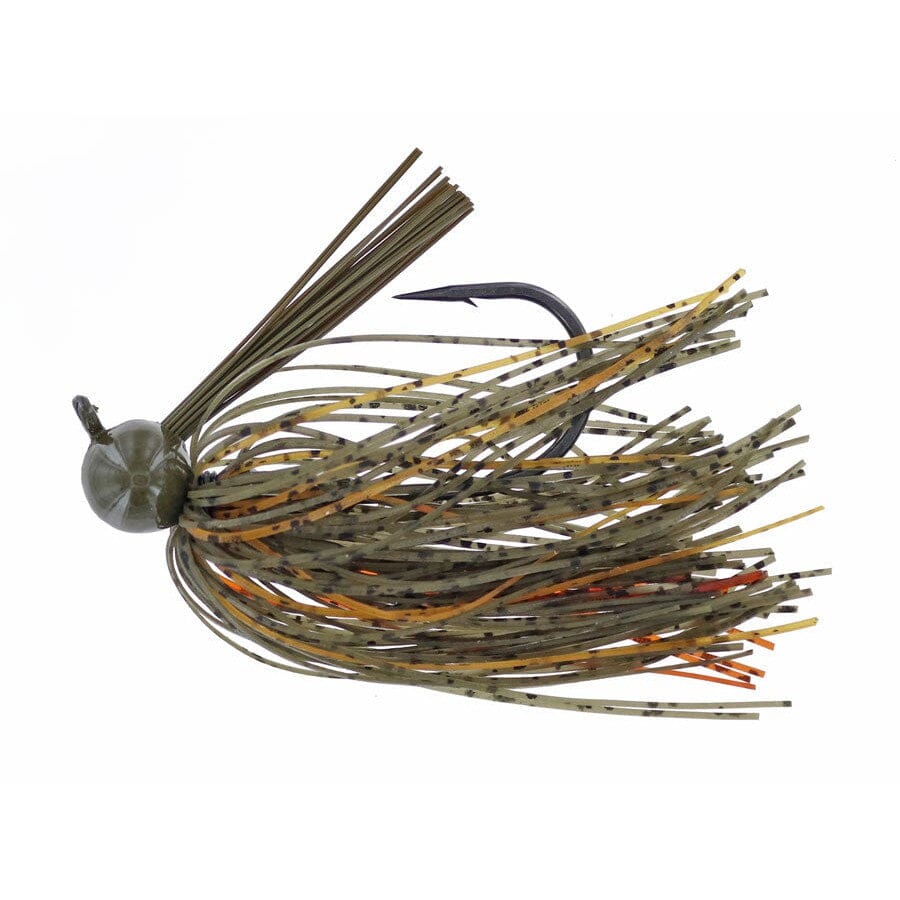 Spotsticker Hand Tied Football Jig Green Pumpkin Craw 3/8 oz 