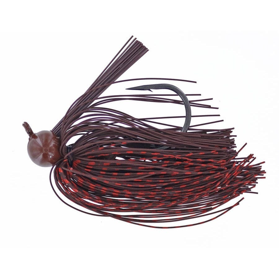 Spotsticker Hand Tied Football Jig Reptile Brown Orange 3/8 oz 