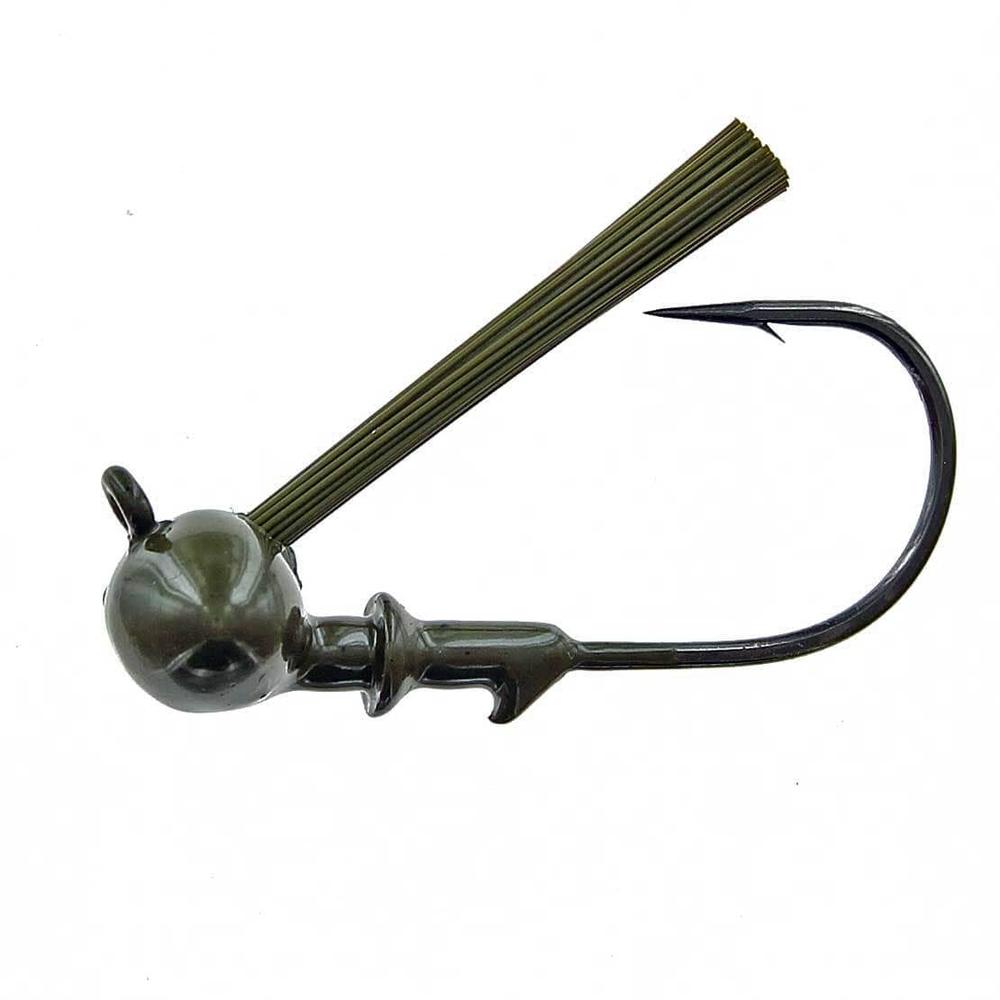 Spotsticker Weedless Football Head 4Pk 1/2 oz Green Pumpkin 