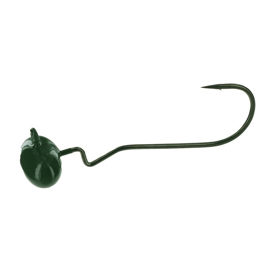 Spro Gamakatsu Skip Gap Shakey Head Football 3pk-1/2 4/0-Green-