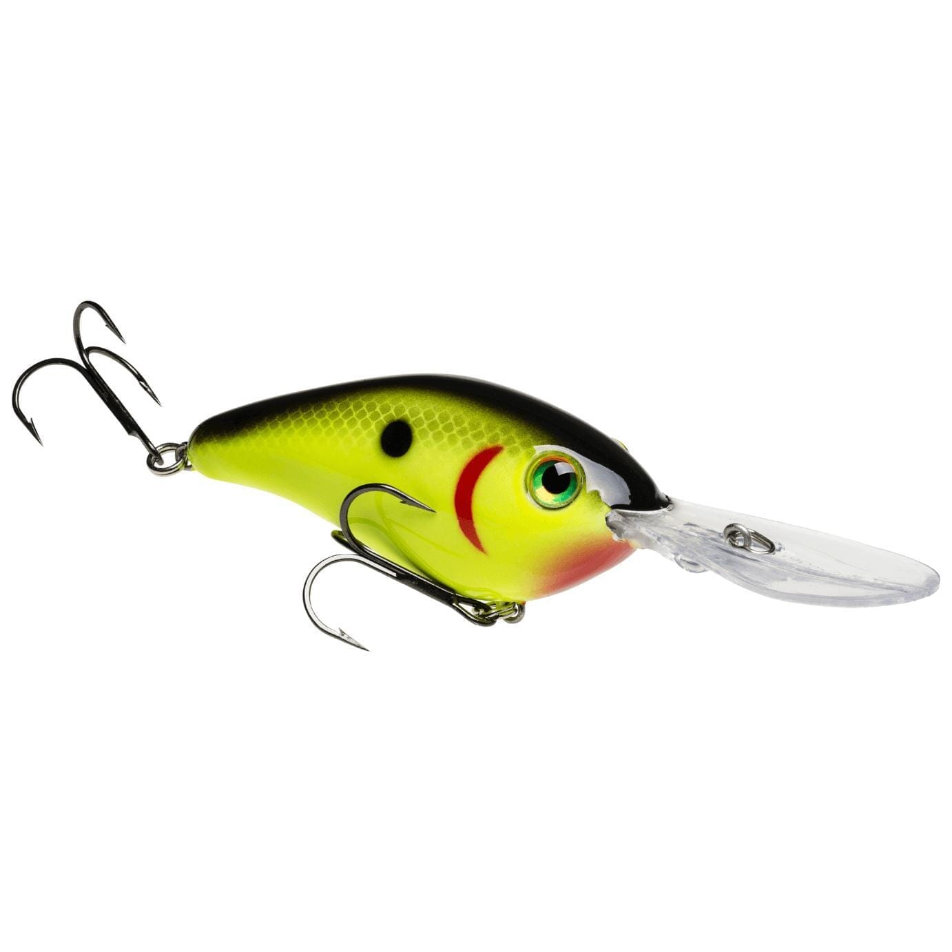 Strike King Pro-Model 6Xd Crankbait-Black Back Chartreuse-