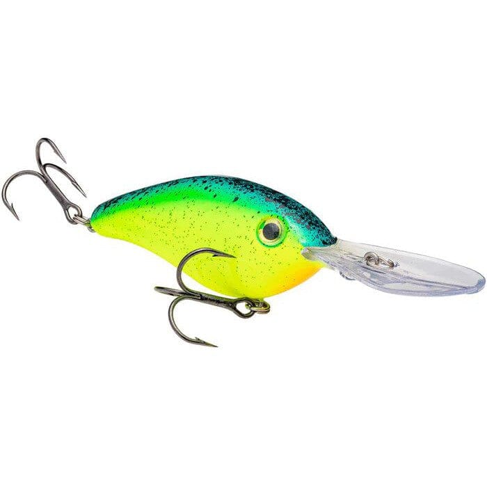 Strike King Pro-Model 6Xd Crankbait-Chartreuse Blue Black Splatterback-