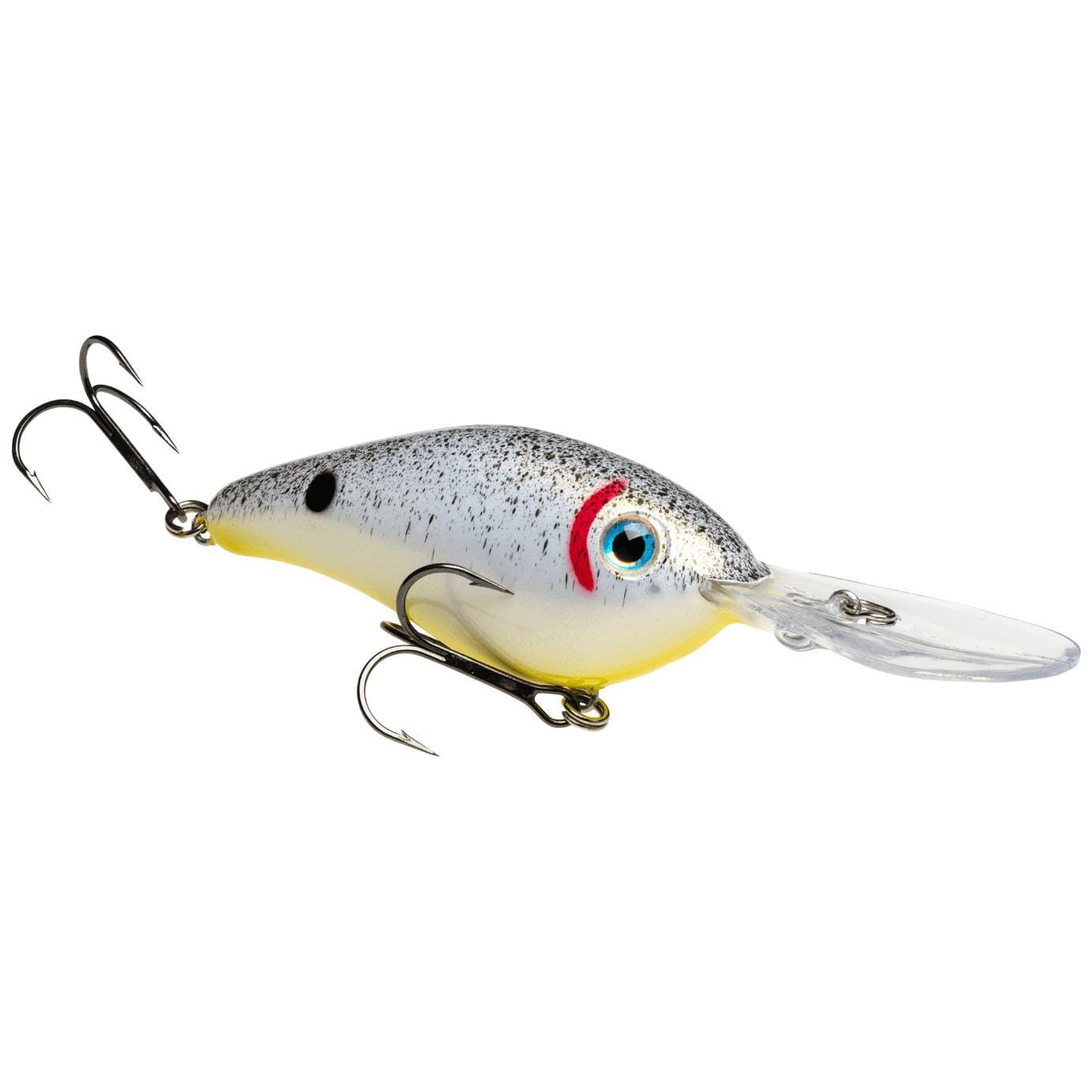 Strike King Pro-Model 6Xd Crankbait-Pearl Black Chartreuse Belly-