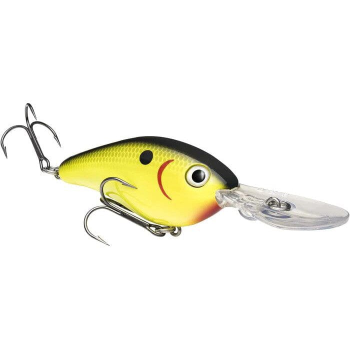Strike King Pro-Model 8XD Crankbait-Black Back Chartreuse-