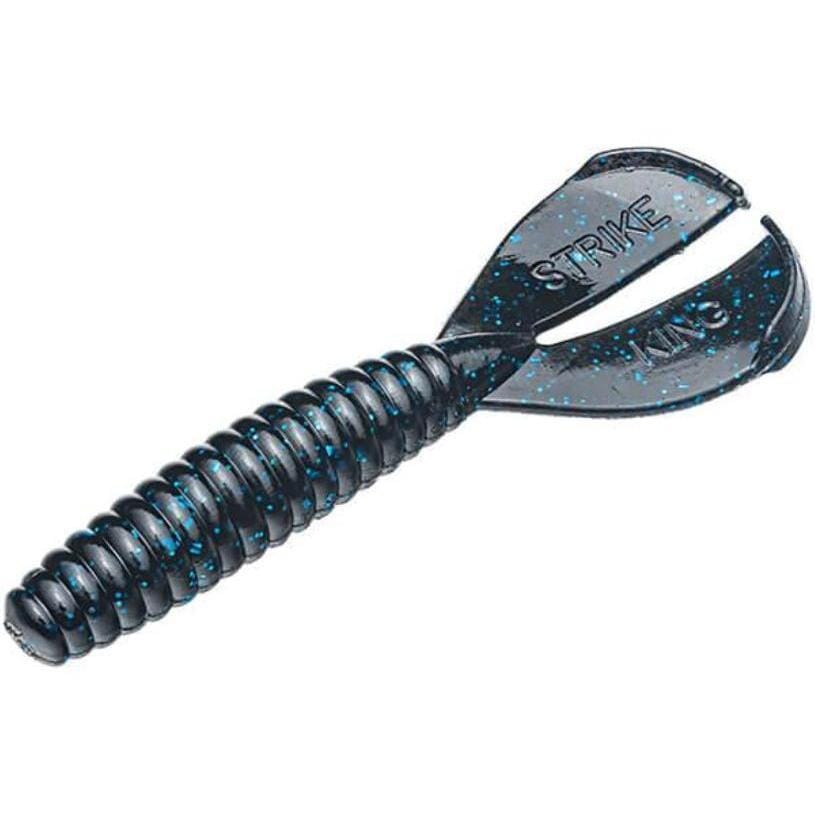 Strike King Rage Menace Grub-Black Blue Flake-Rage 3.5"-