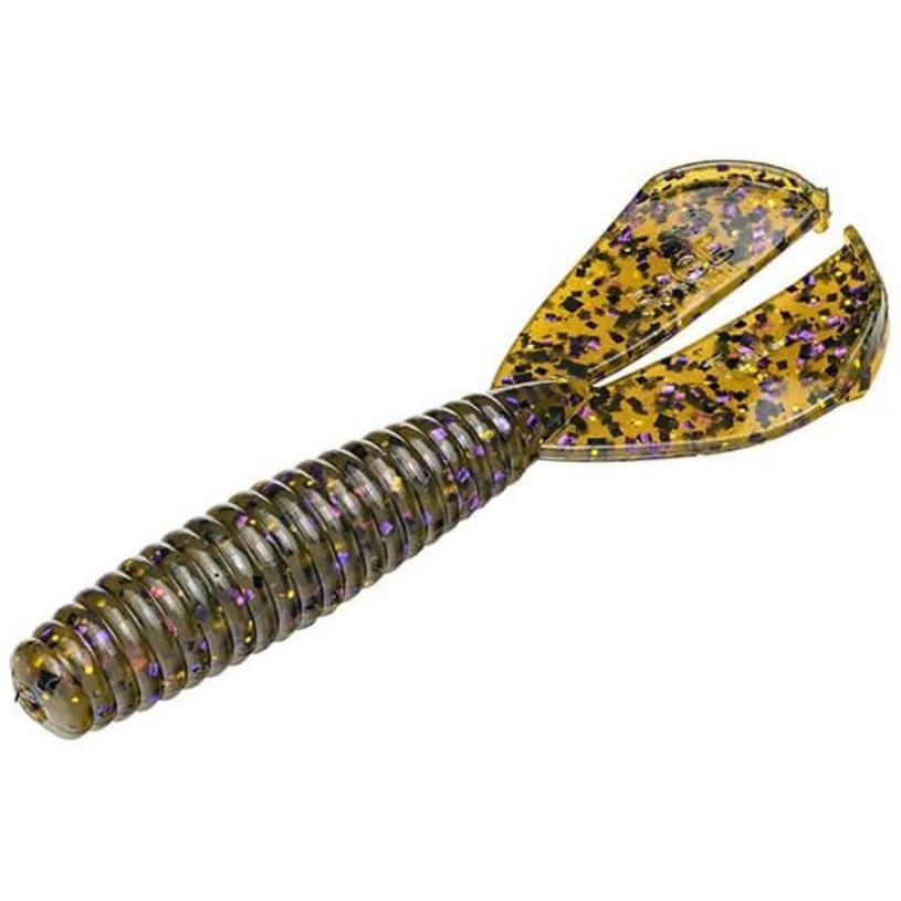 Strike King Rage Menace Grub-Green Pumpkin Purple & Gold-Baby Rage 3"-