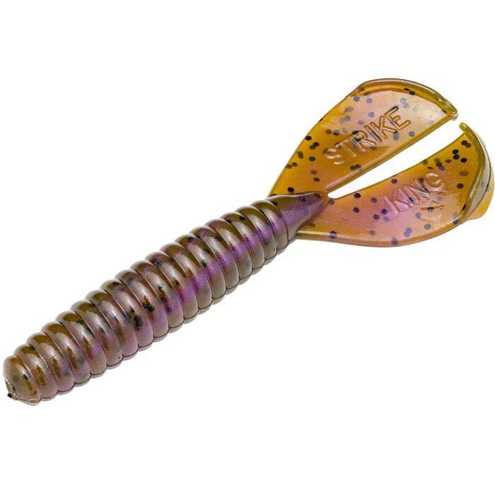 Strike King Rage Menace Grub-Green Pumpkin Purple Swirl-Rage 3.5"-