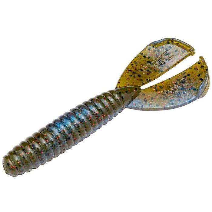 Strike King Rage Menace Grub-Blue Craw Red Flake-Rage 3.5"-