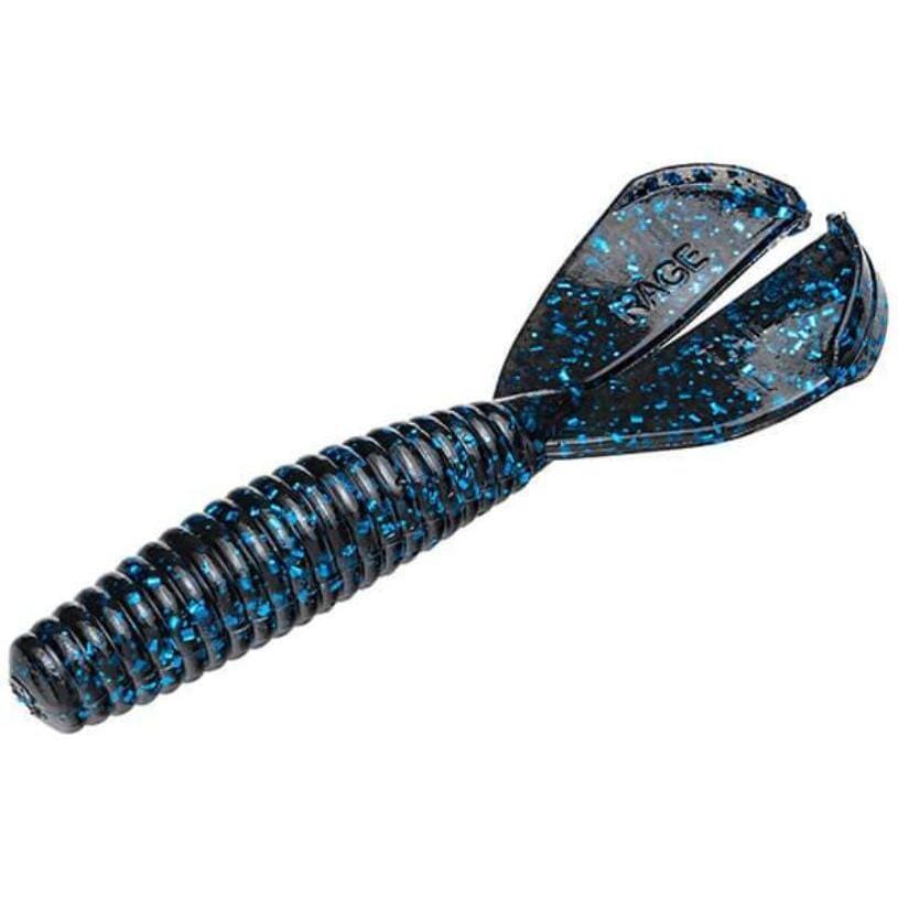 Strike King Rage Menace Grub Black Blue Flake Baby Rage 3" 