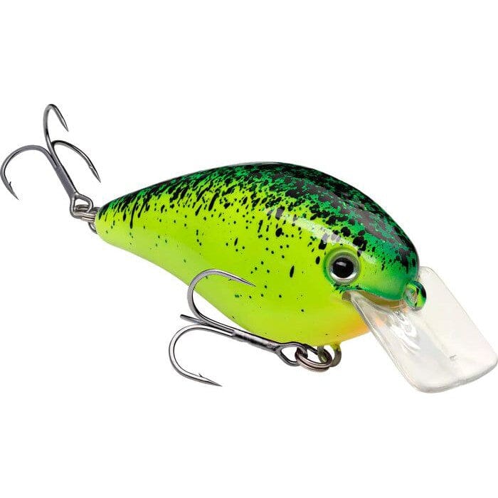 Strike King Square Bill 1.5 Hard Knock Crankbait-Chartreuse Blue Splatter-