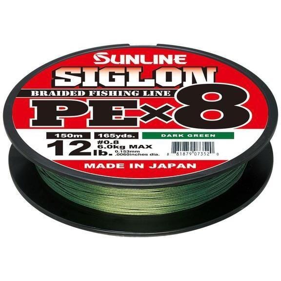 Sunline Siglon Pex8 Braided Line 165 Yd-10 lb-Green-