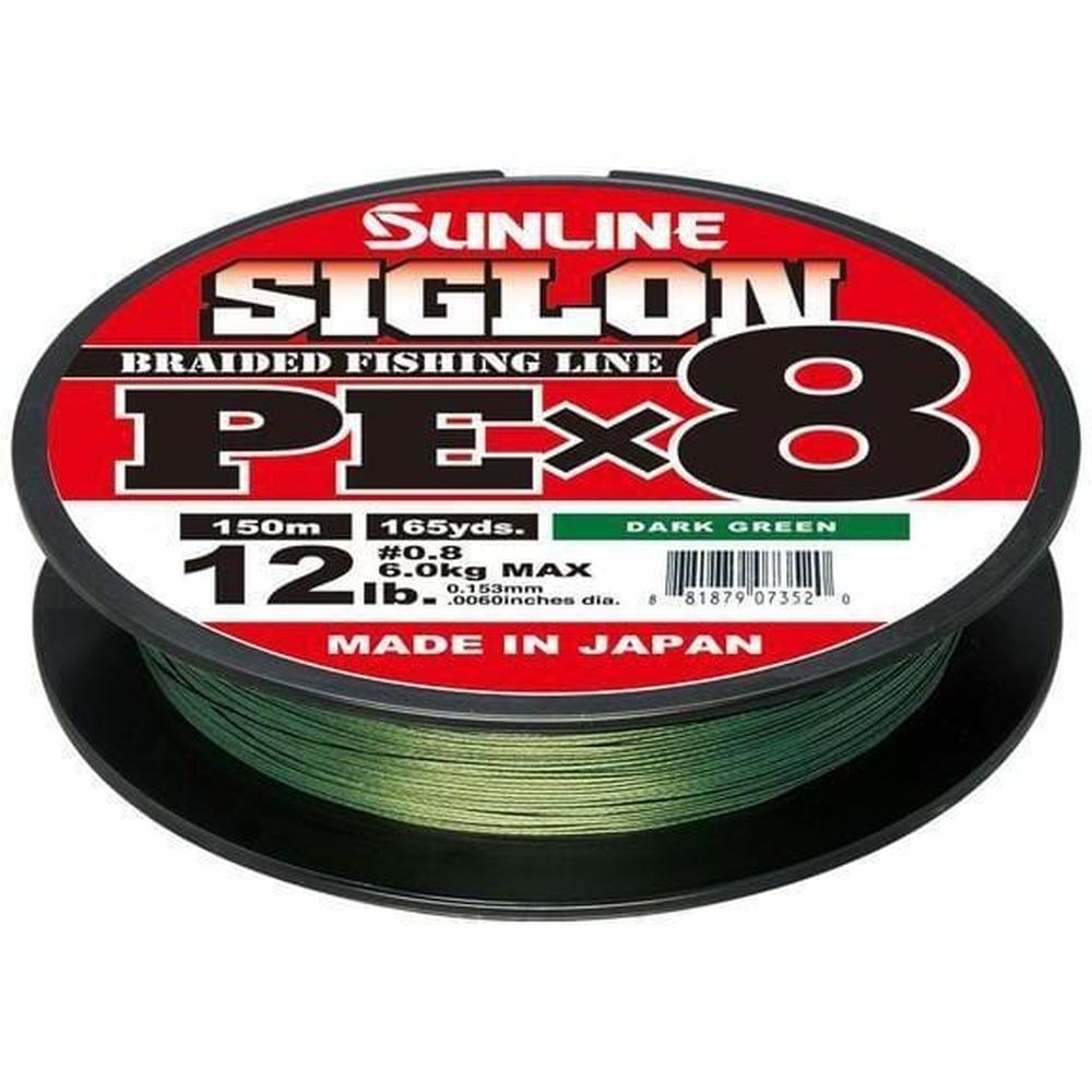 Sunline Siglon Pex8 Braided Line 165 Yd 10 lb Green 