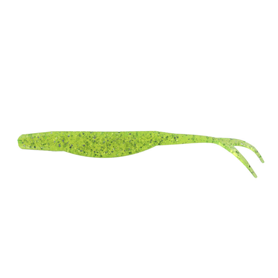 Trixster Baits Tricky Shad 10pk 5" Chrometruse 