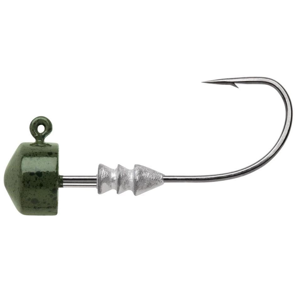VMC Ned Rig Jighead 4pk-Green Pumpkin-1/16 1/0-
