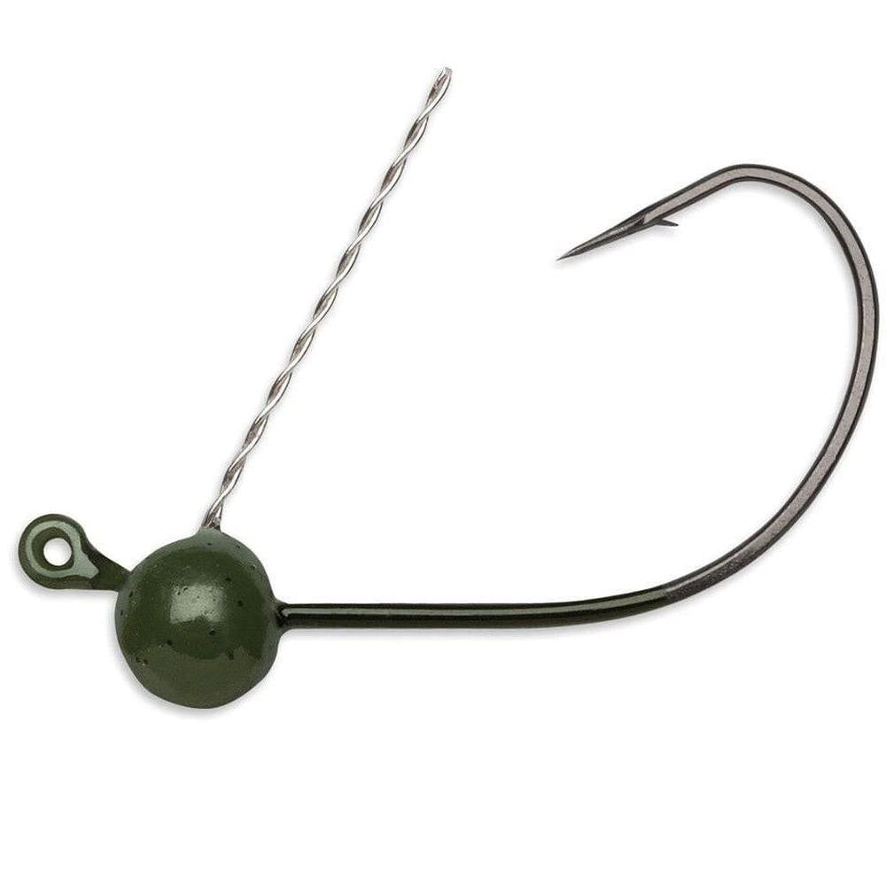 VMC Wacky Weedless Jighead 4pk Green Pumpkin 1/16 #4 