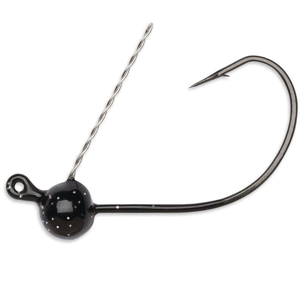 VMC Wacky Weedless Jighead 4pk Black 1/16 #4 