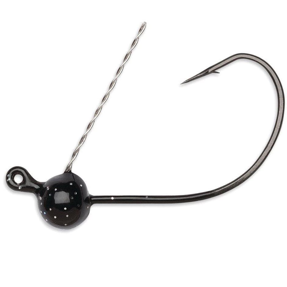 VMC Wacky Weedless Jighead 4pk-Black-1/16 #4-