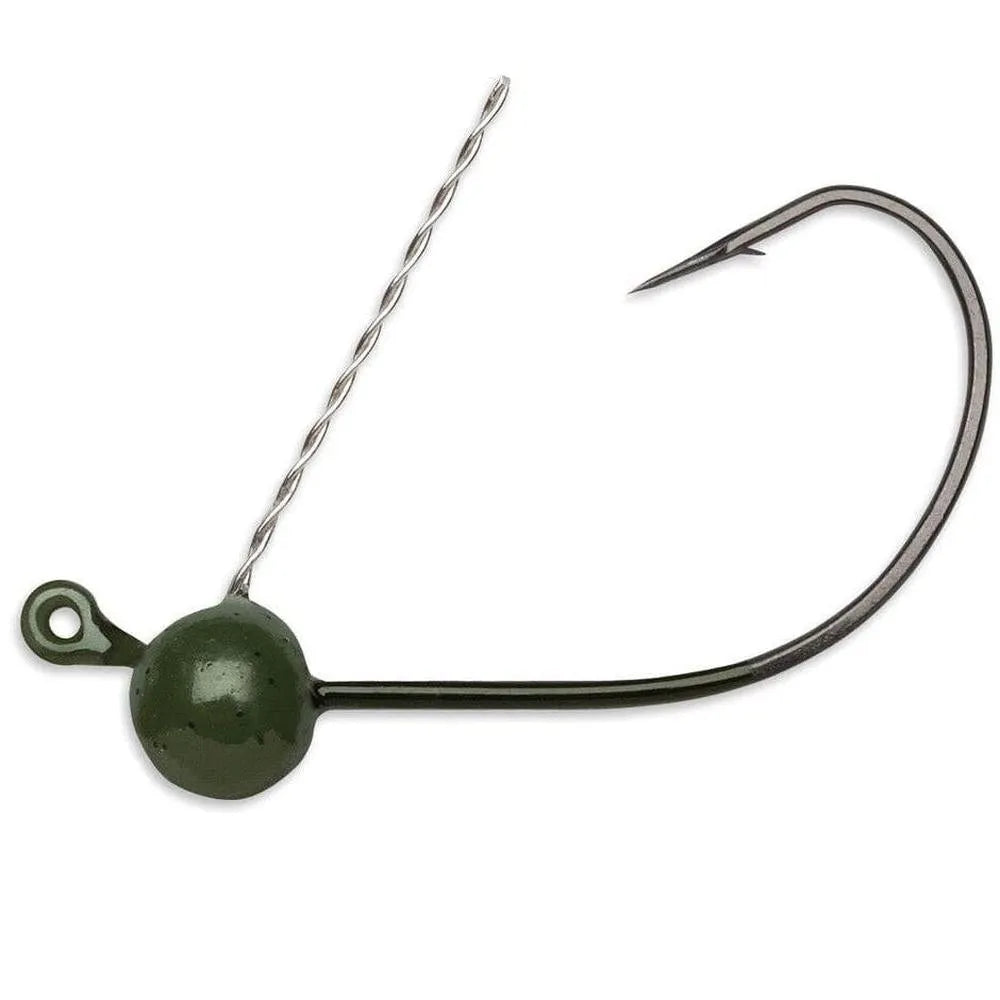 VMC Wacky Weedless Jighead 4pk Green Pumpkin 1/16 #4 