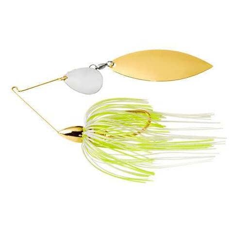 War Eagle Spinner Bait Tandom Willow-GF Hot White Chart-1/2 oz-