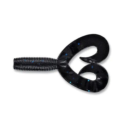Yamamoto Double Tail Grub-Black and Blue-4"-