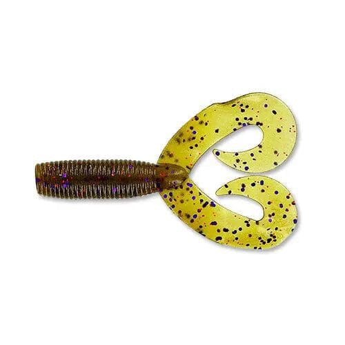 Yamamoto Double Tail Grub Green Pumpkin Purple Copper 5" 