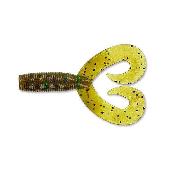 Yamamoto Double Tail Grub Green Pumpkin Purple Grn 5" 