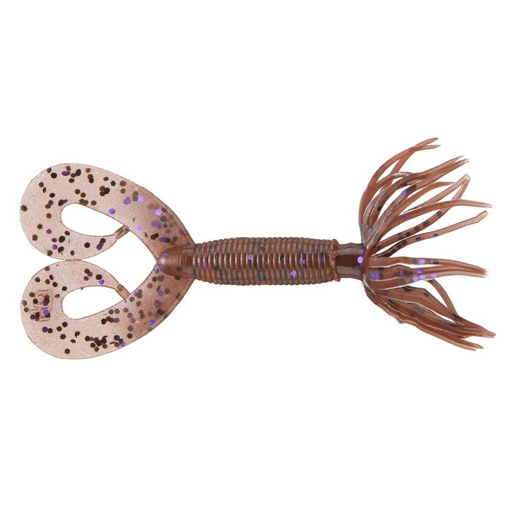 Yamamoto Double Tail Hula Grub 2.5"-Cinnamon Black Purple Flk-