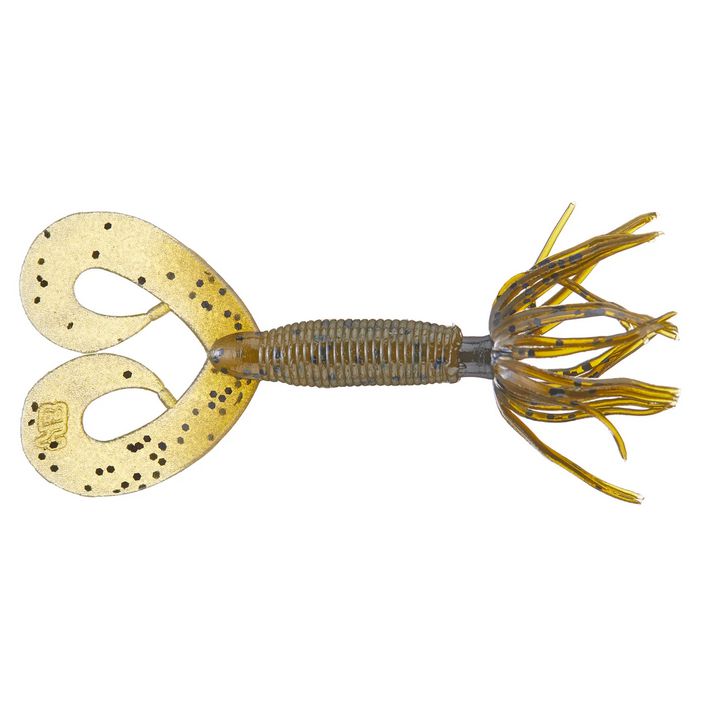 Yamamoto Double Tail Hula Grub 2.5"-Green Pumpkin Black Flake-