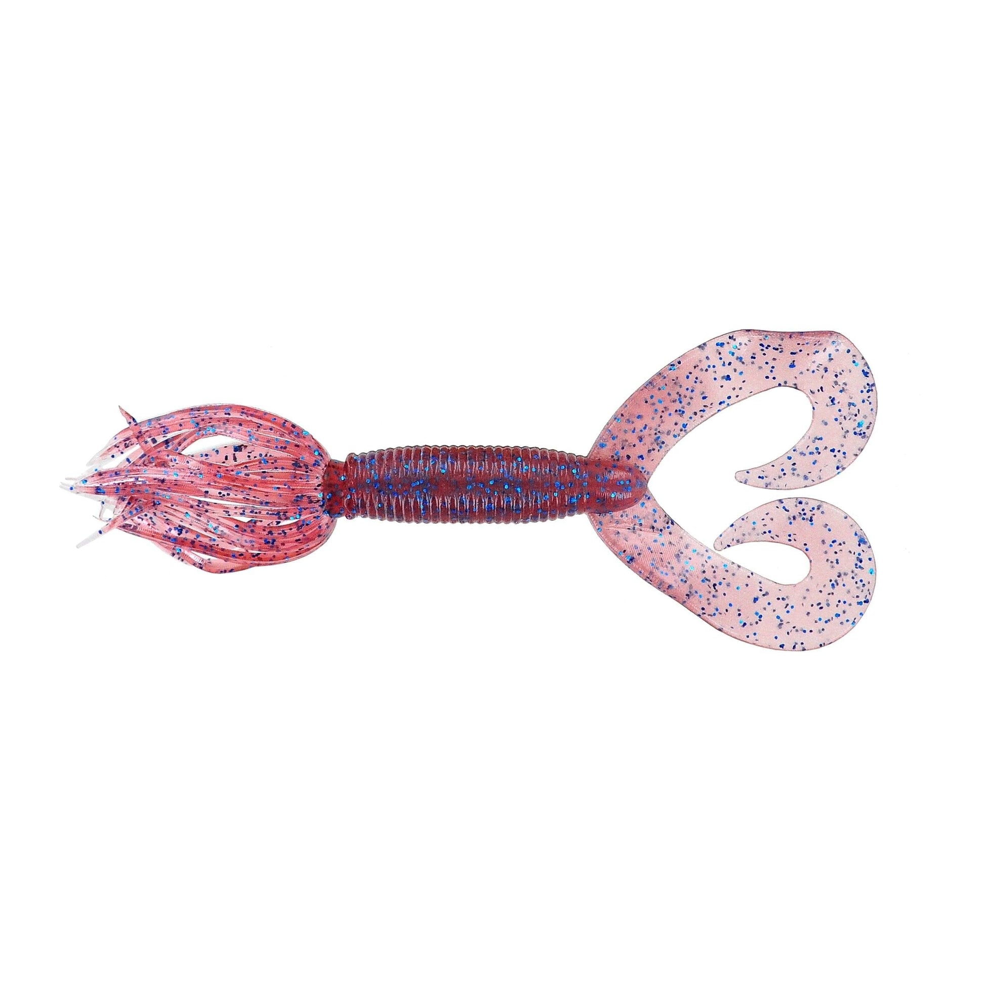 Yamamoto Dt Hula Grub 5'' Cinnamon Red/Blue Flake 
