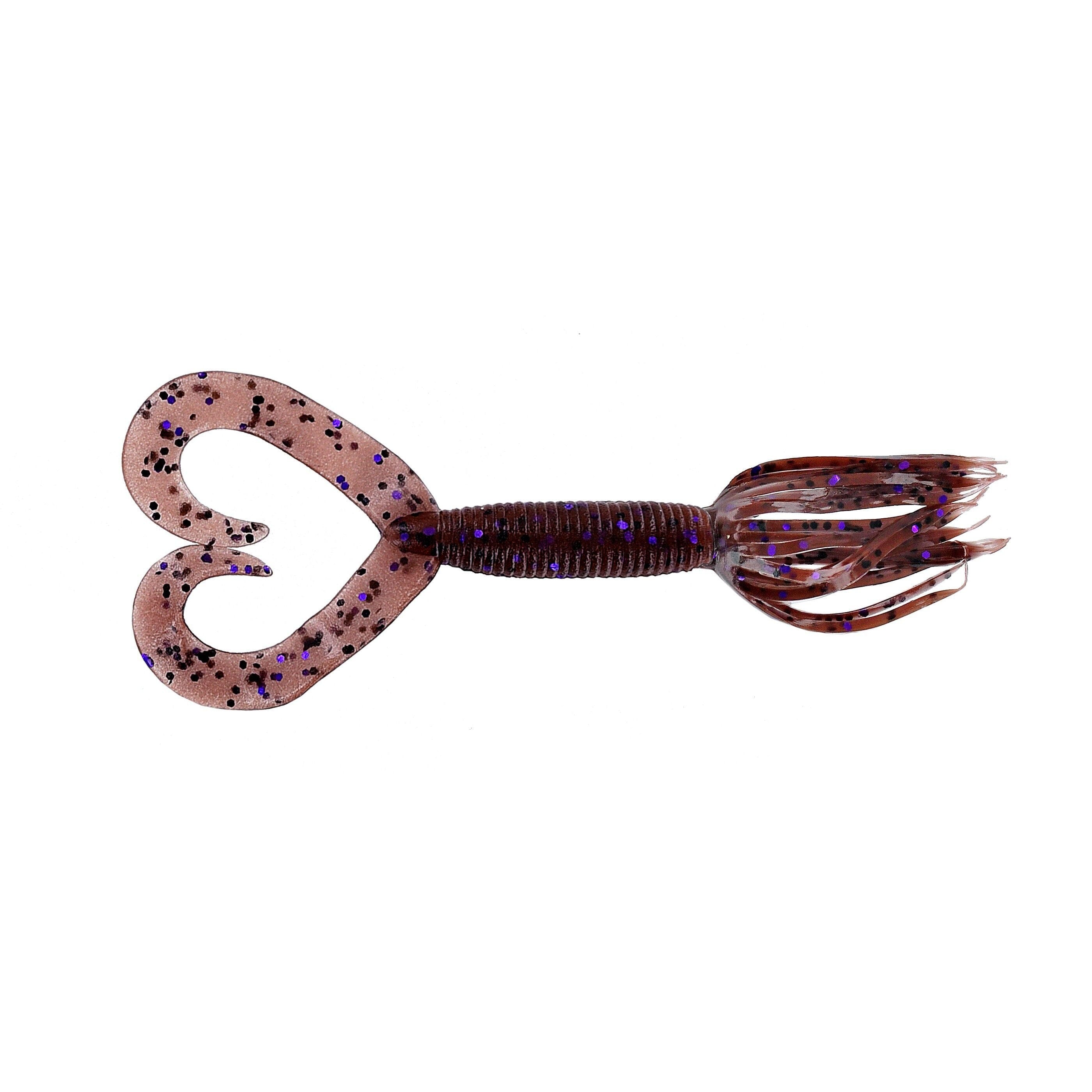 Yamamoto Dt Hula Grub 4'' Cinnamon/Black & Purple 