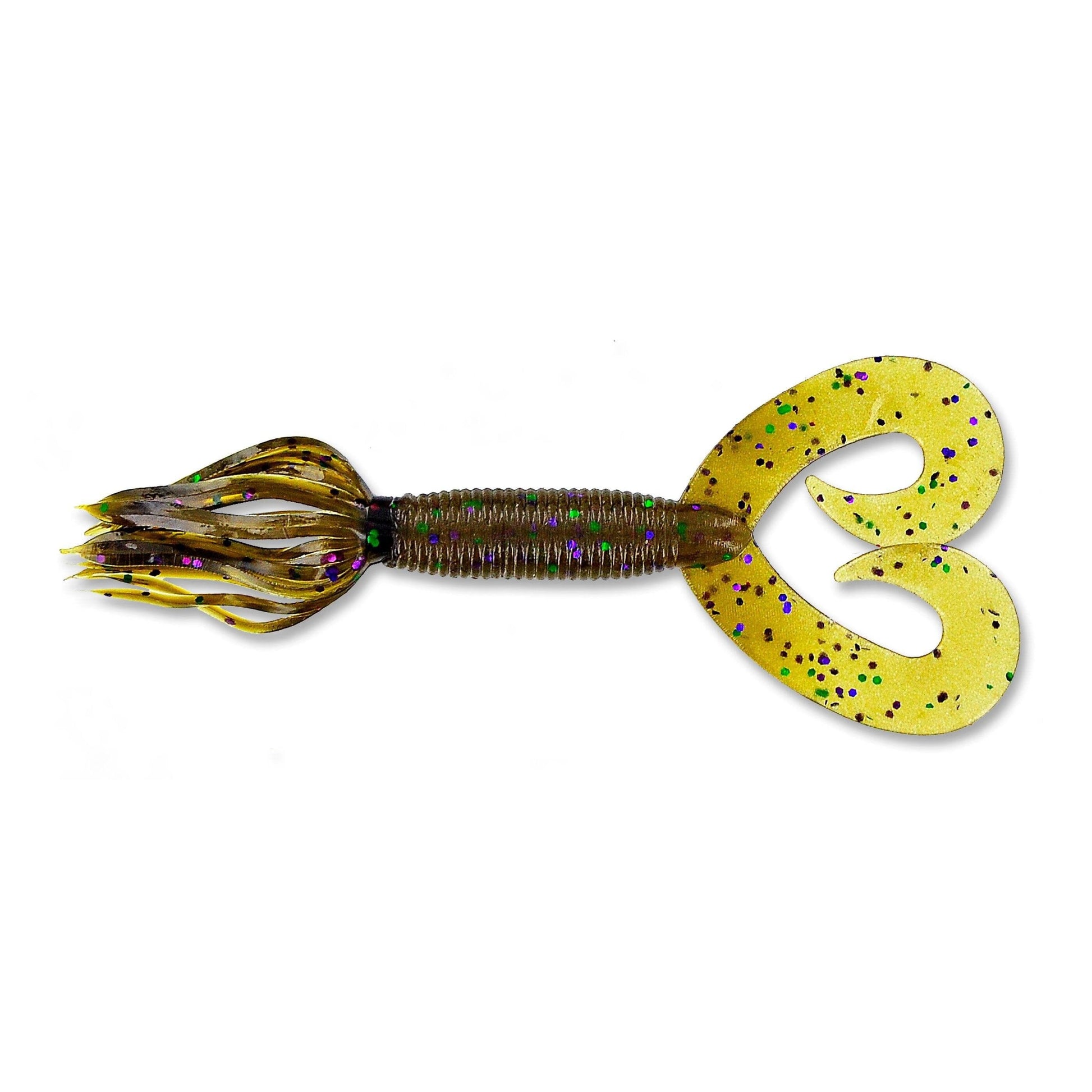 Yamamoto Dt Hula Grub 4'' Green Pumpkin Purple Grn 