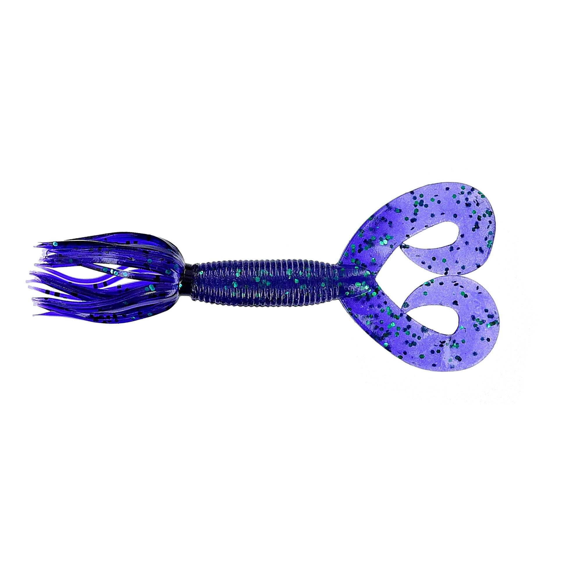 Yamamoto Dt Hula Grub 5'' Purple with Emerald Flake 