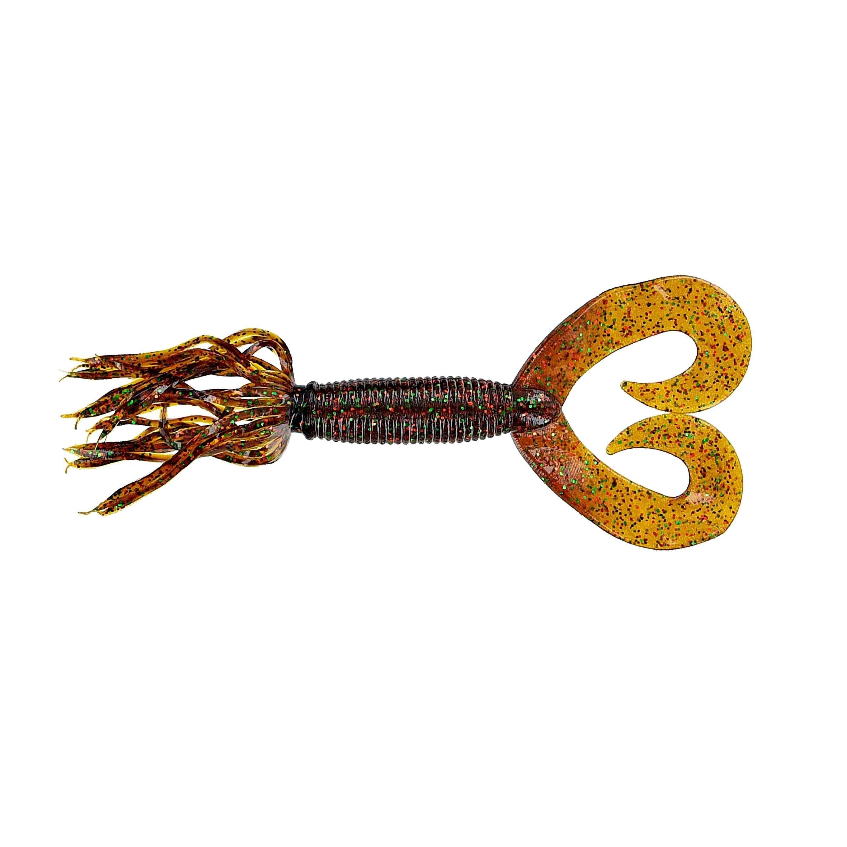 Yamamoto Dt Hula Grub 5'' Smoke Rootbeer/Green & Copper 