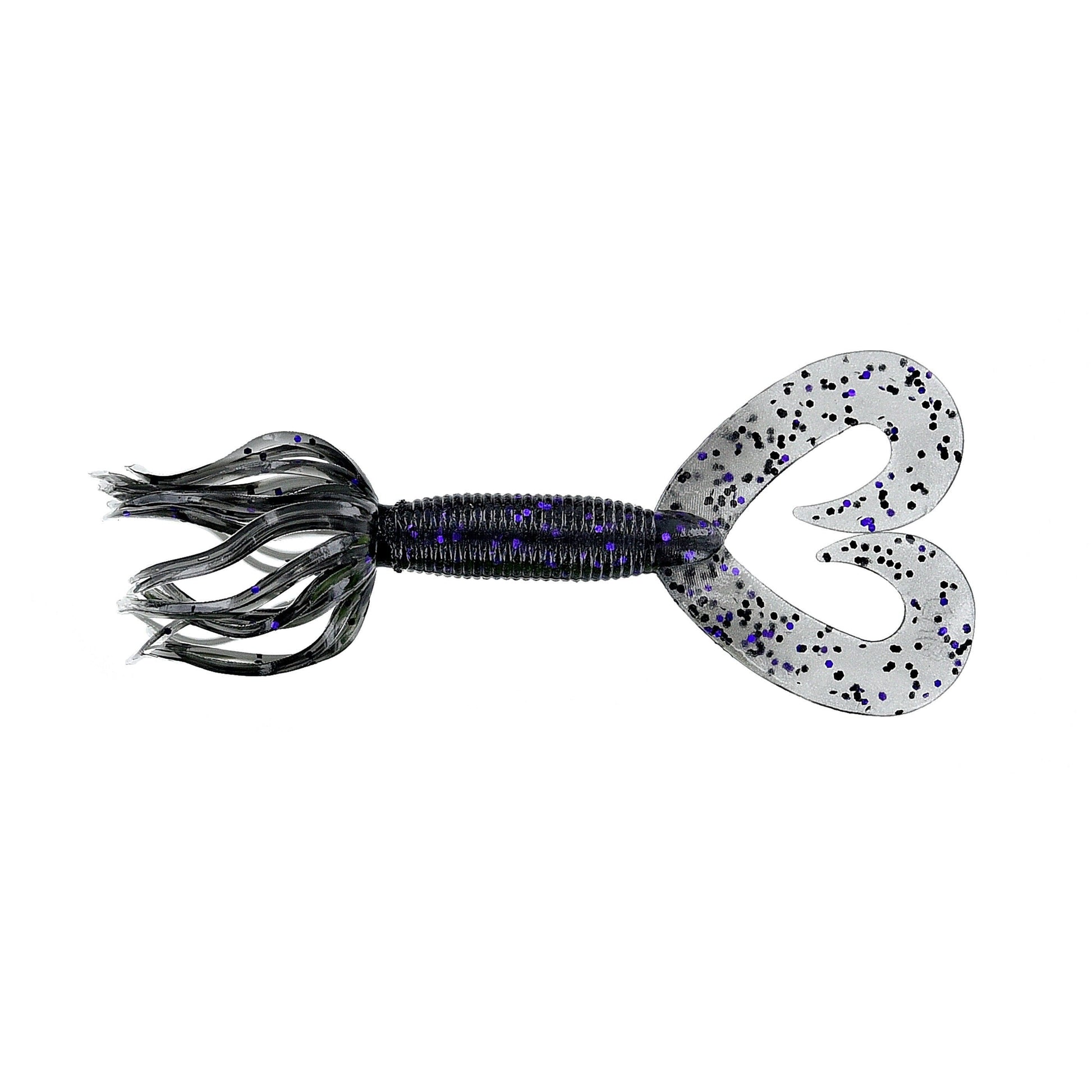 Yamamoto Dt Hula Grub 5'' Smoke with Black & Purple 