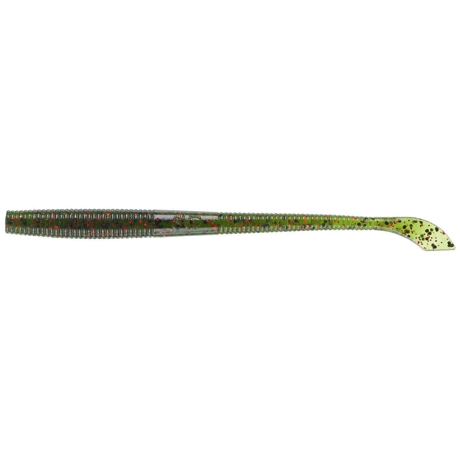 Yamamoto Kut Tail Worm-Watermelon Black Red Flake-5" 10pk-
