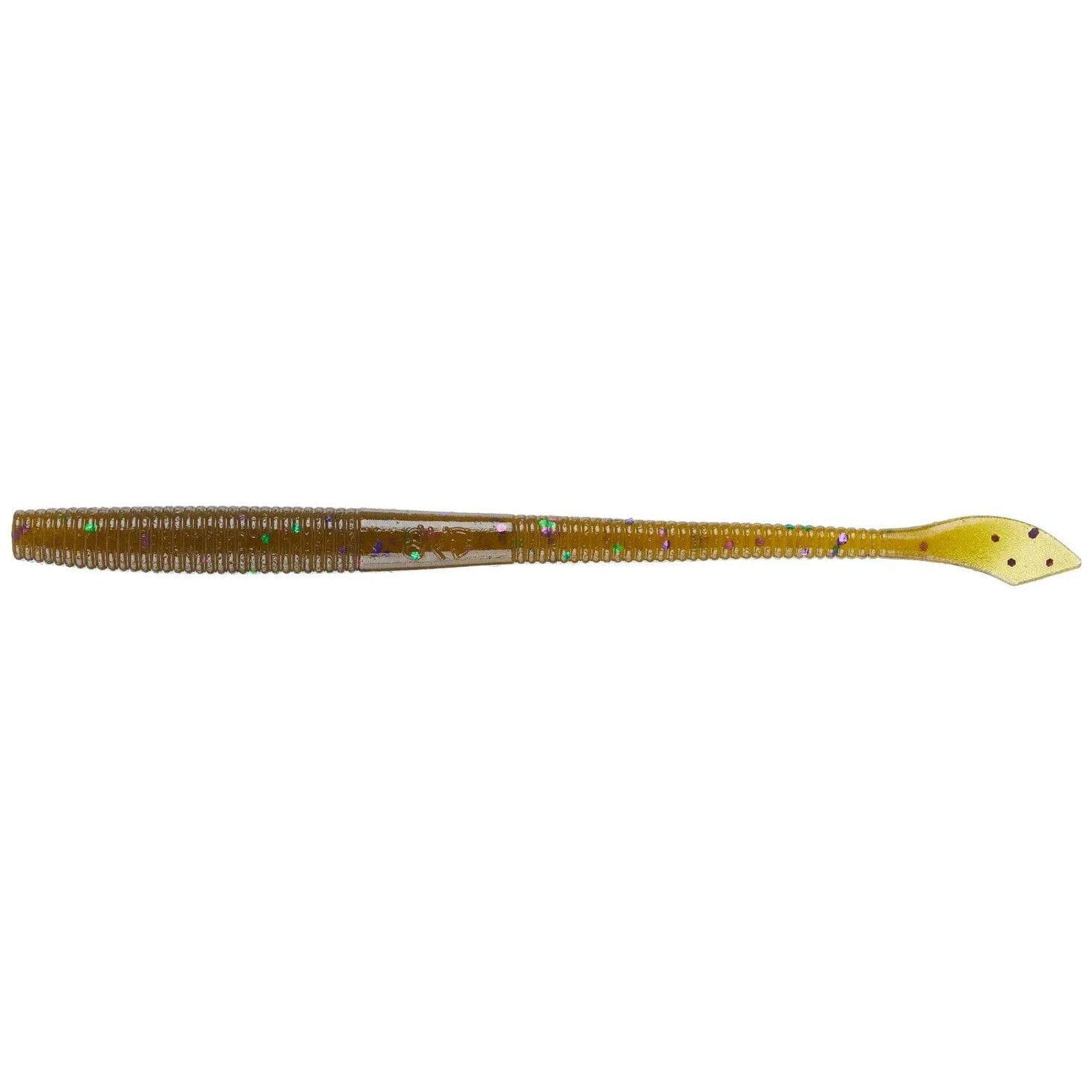 Yamamoto Kut Tail Worm Green Pumpkin Green Purple Flake 5" 10pk 