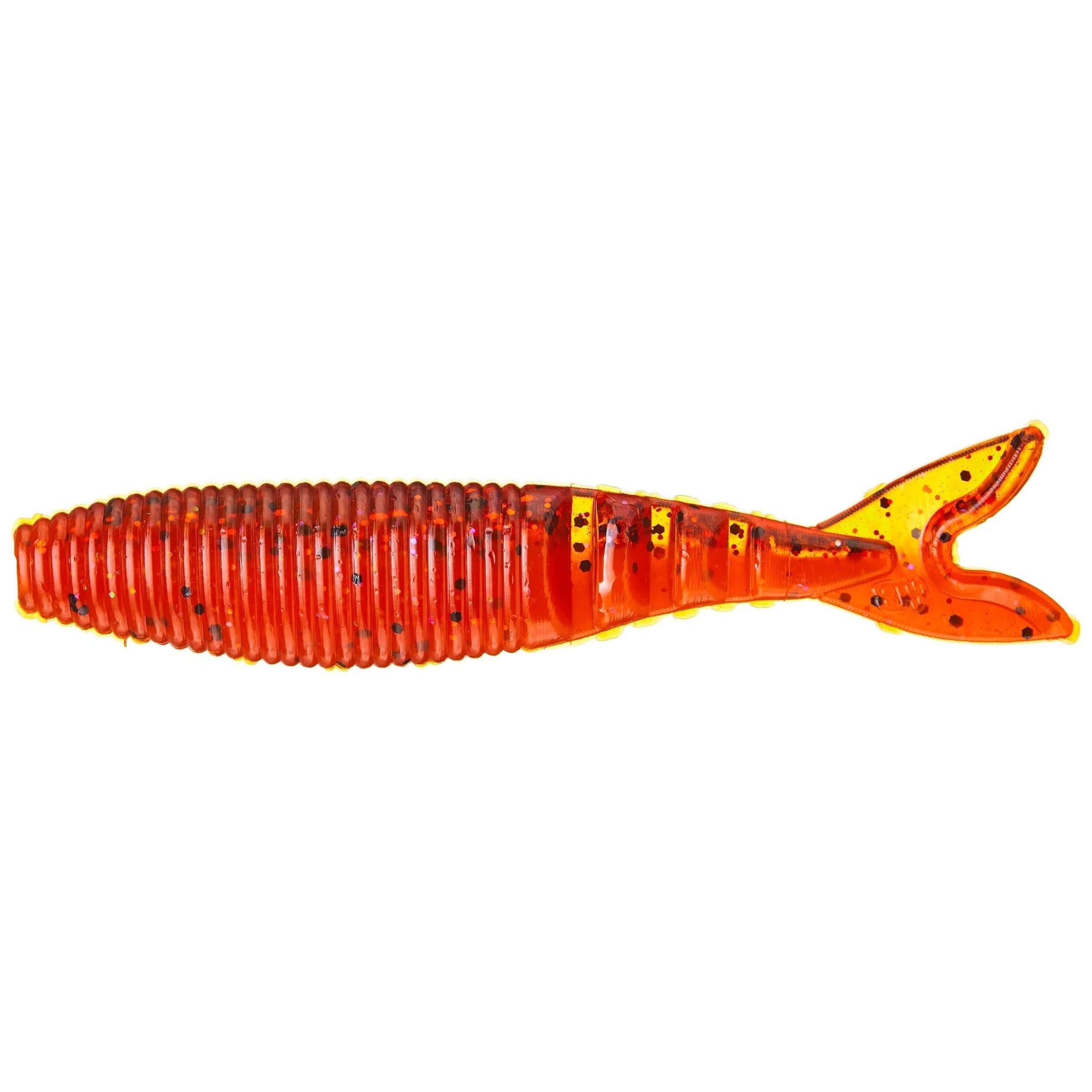 Yamamoto Slim Zako Swimbait Fire Craw 3.5" 6pk 