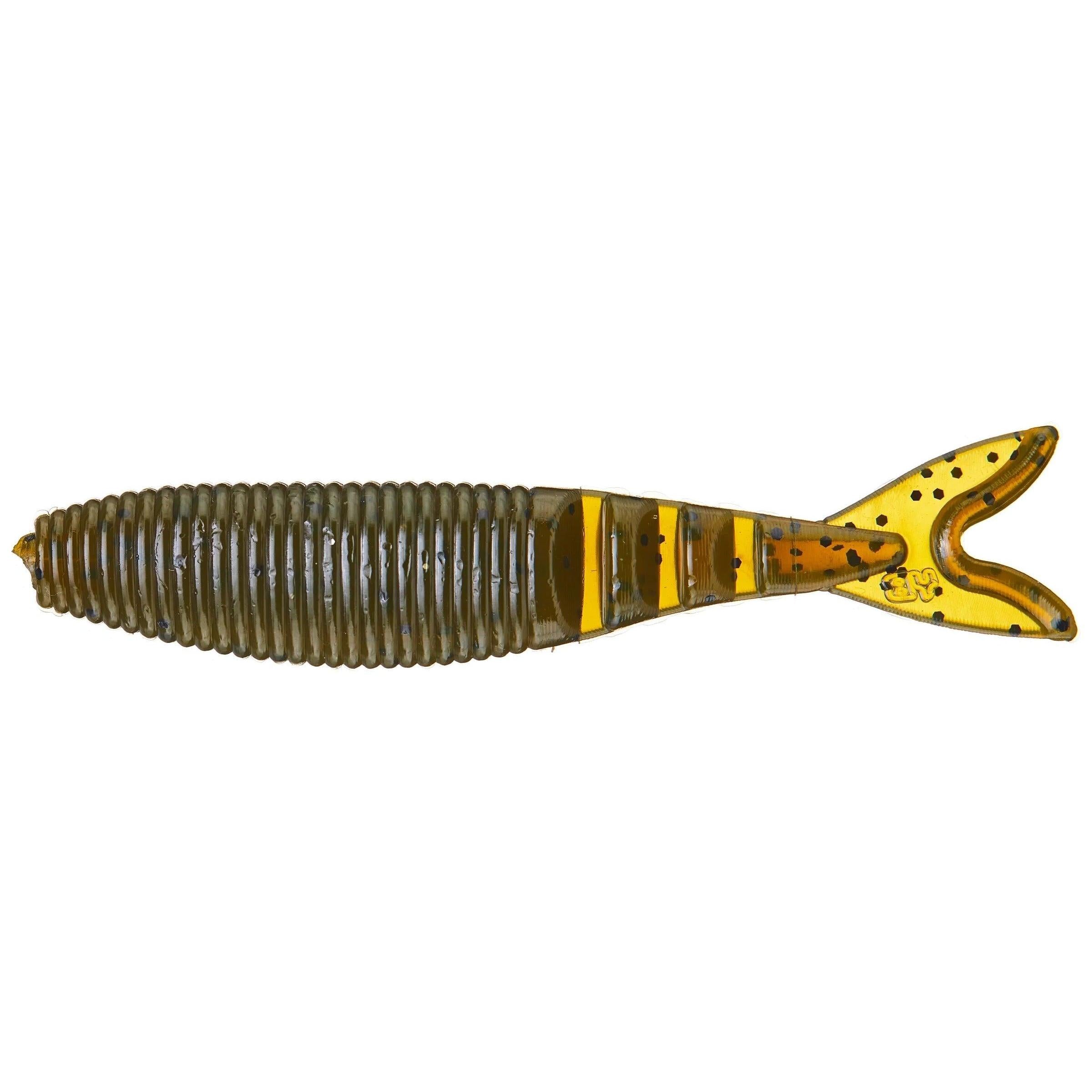 Yamamoto Slim Zako Swimbait-Green Pumpkin Black Flake-3.5" 6pk-