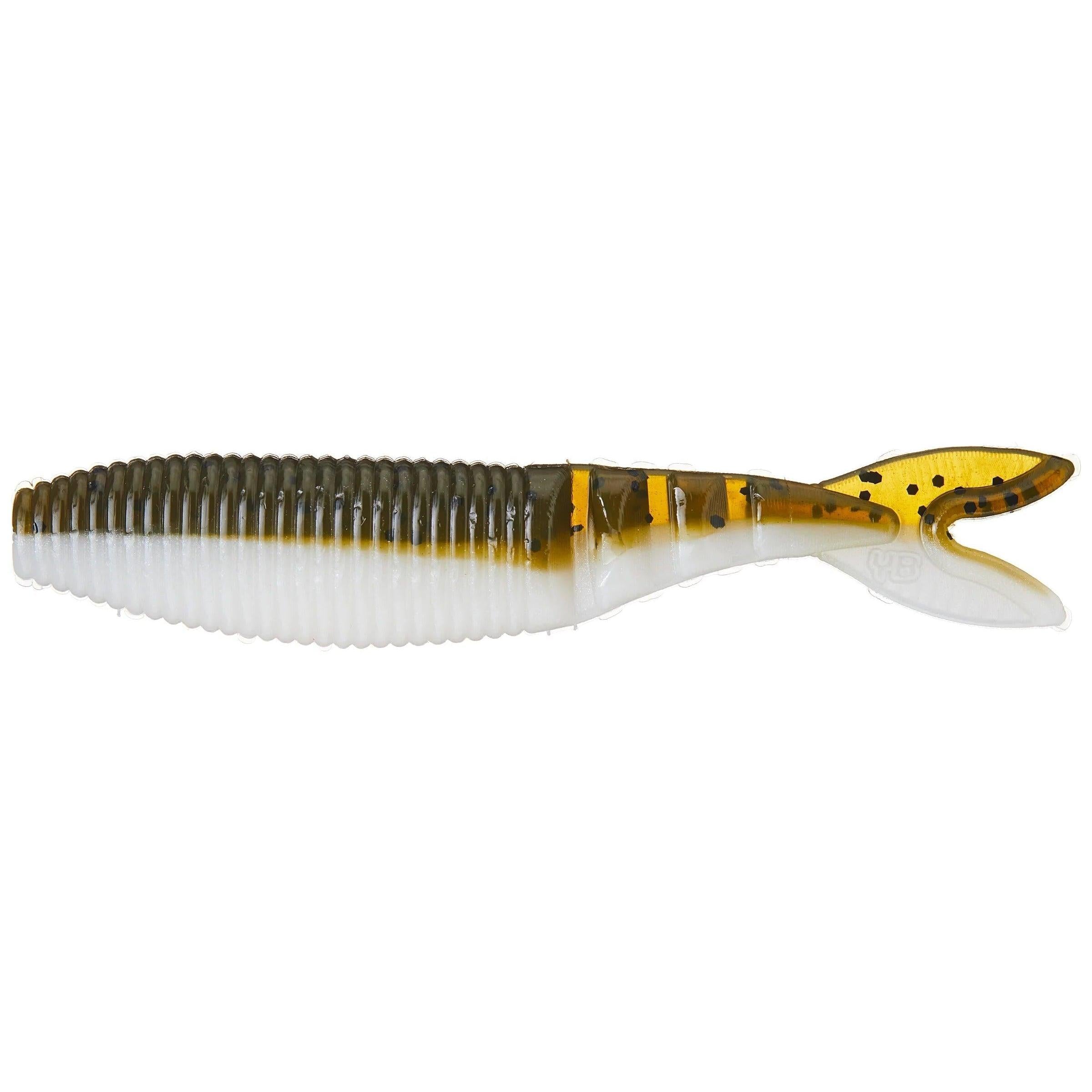 Yamamoto Slim Zako Swimbait Green Pumpkin Black/White 3.5" 6pk 