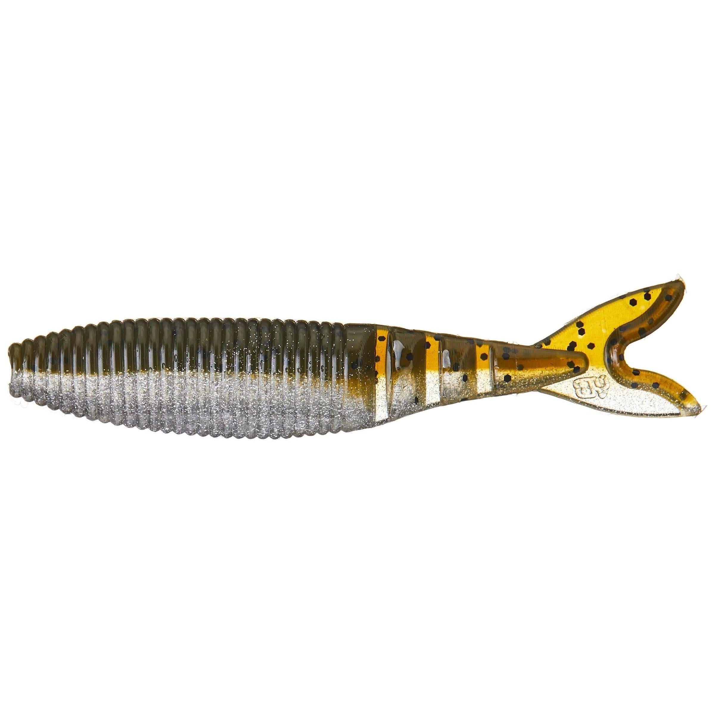 Yamamoto Slim Zako Swimbait Green Pumpkin Shimmer 3.5" 6pk 