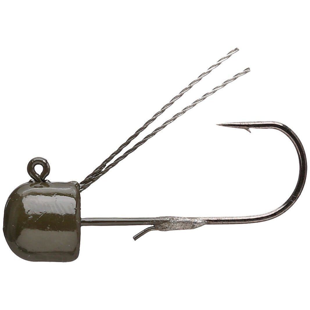 Z Man Finesse Shroomz Weedless Jig Head 5Pk-1/10 oz-Green Pumpkin-