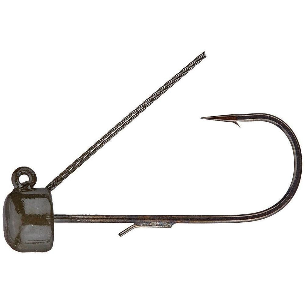 Z Man Weedless Power Finesse Shroomz Jig Head 3Pk 1/10 oz Green Pumpkin 