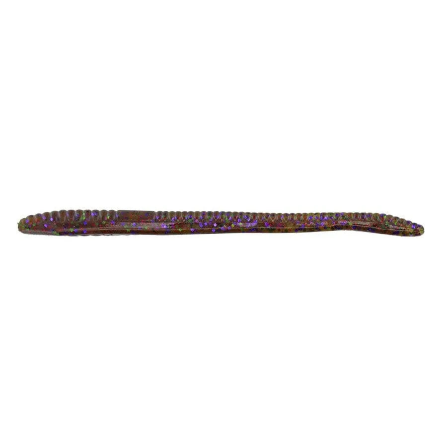 Zoom Finesse Worm 20pk Green Pumpkin Candy Red 