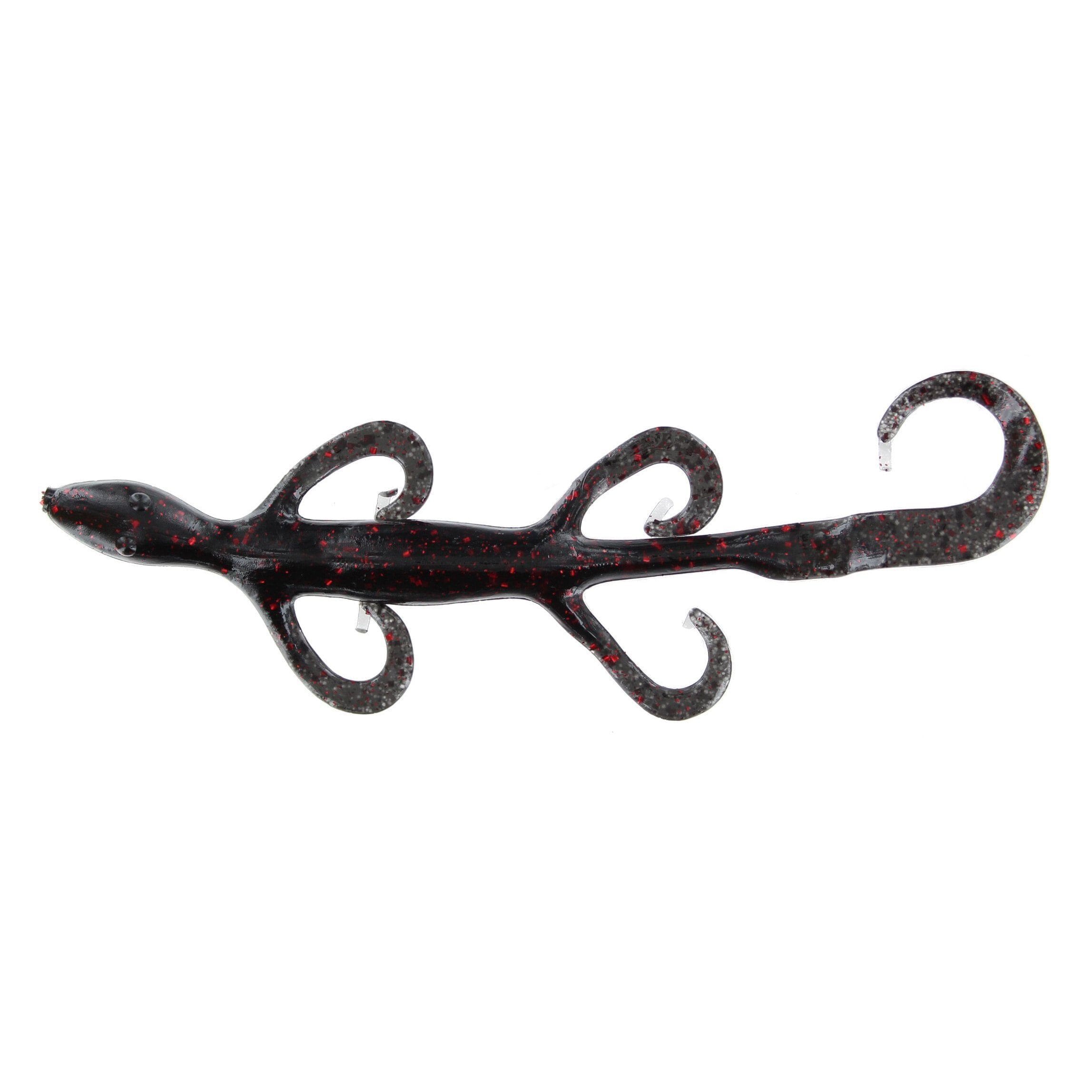 Zoom Lizard 6''-Black Red Glitter-