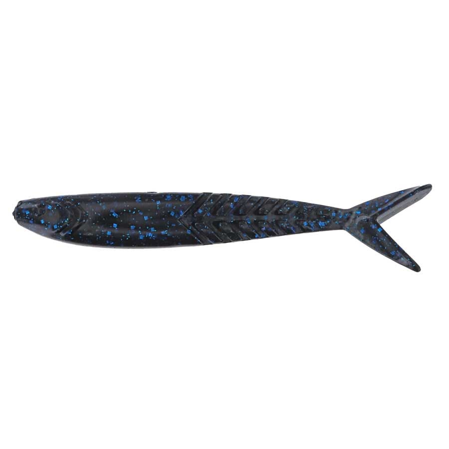 Zoom Shimmer Shad-Black Blue-4.25" 5pk-