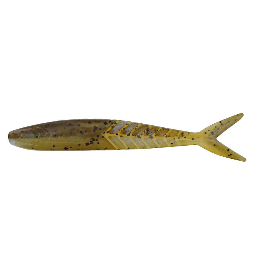 Zoom Shimmer Shad-Green Pumpkin Pearl-4.25" 5pk-