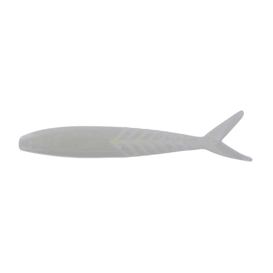 Zoom Shimmer Shad-White-4.25" 5pk-