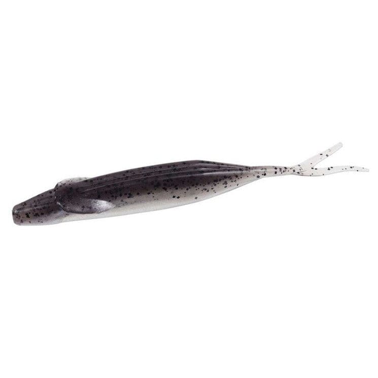 Zoom Winged Fluke-Smoke Pepper Clear-4" 8pk-