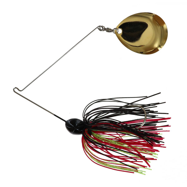 Georgia Blade Night Spinnerbait 403 Black Chartreuse Red Gold Blade